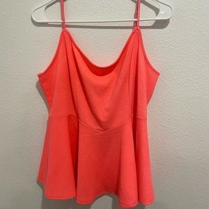 Plus Size Hot Pink Peplum Hem Cami Top 3x